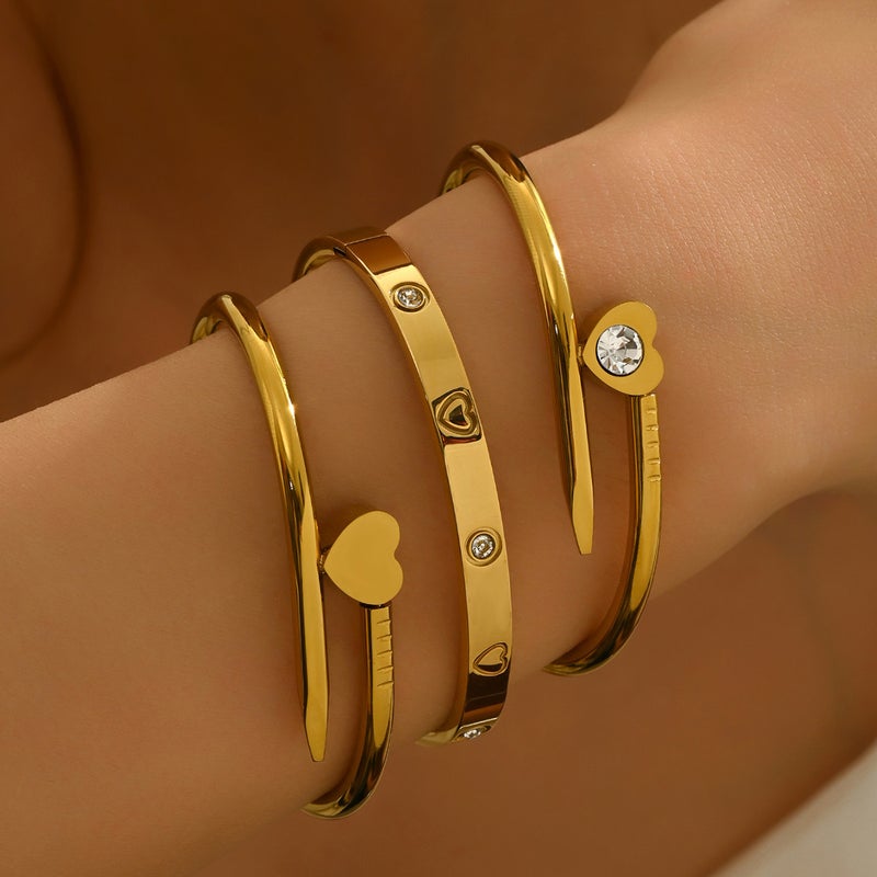 Selling Fashionable Stainless Steel Gold Bracelets Not Easy To Fade 18K Stainless Steel Jewelry Gold Bangles - Image 2